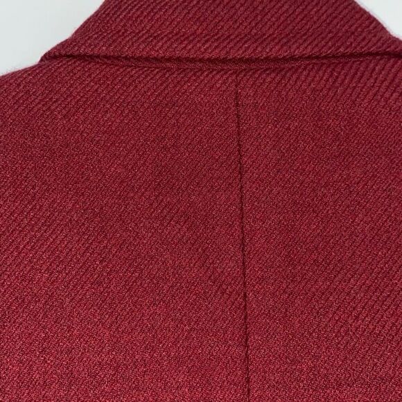 Talbots Sz 4 Wool Notched Collar 3 Button Collegiate Academy Blazer Cranberry - Picture 9 of 15